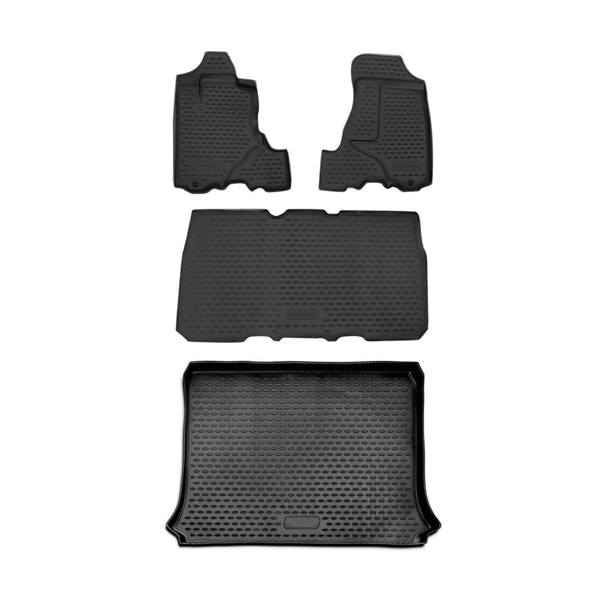 Honda Element Floor-Trunk Mats - Omac - 3D - Black - '03-'11 Honda Element Floor-Trunk Mats - Omac - 3D - Black - '03-'11